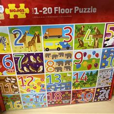 Number floor puzzle 1-20