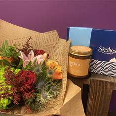 Bouquet Chocolates and Candle