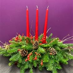 3 candle Table arrangement 