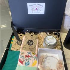 Hamper socks and candle